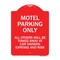 Signmission Motel Parking All Others Towed, Red & White Aluminum Architectural Sign, 18" x 24", RW-1824-23870 A-DES-RW-1824-23870 - alternate 1